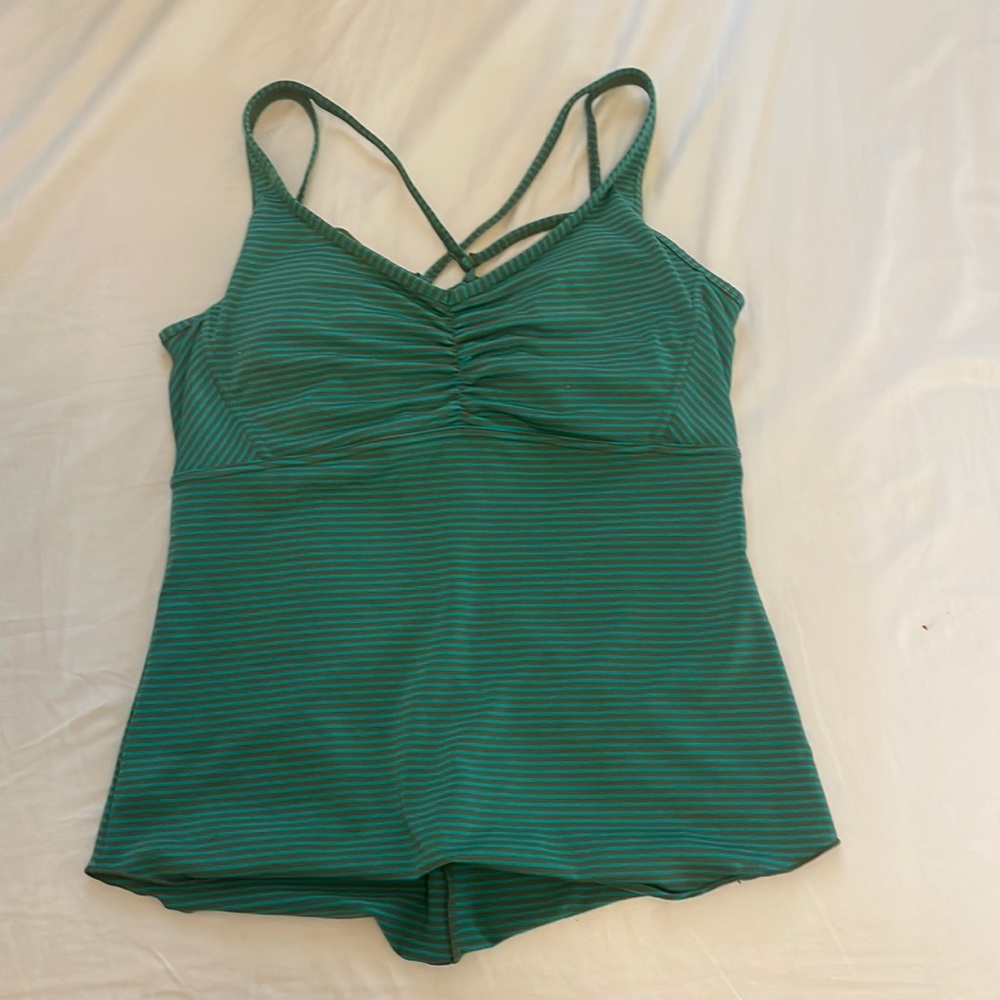 Green yoga tank top